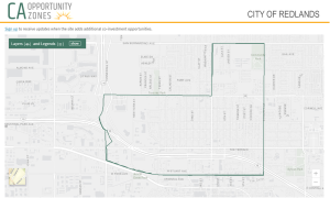 map of redlands' opportunity zone