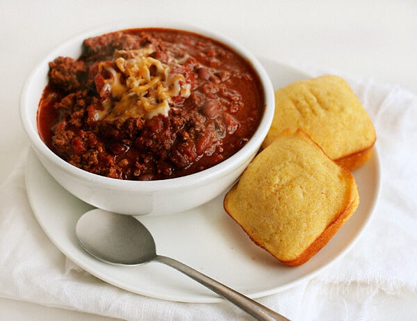 Chili and Cornbread Lunch