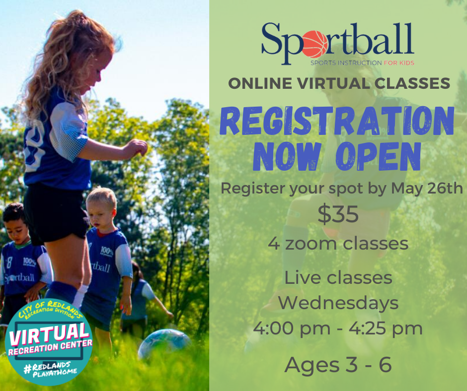 Sportball Sport instruction for kids online virtual classes Registration now open register you spot by may 19th $35 4 zoom classes live classes wednesdays 4:00pm - 4:25pm ages 3-6