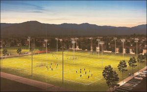 Image rendering of proposed soccer fields