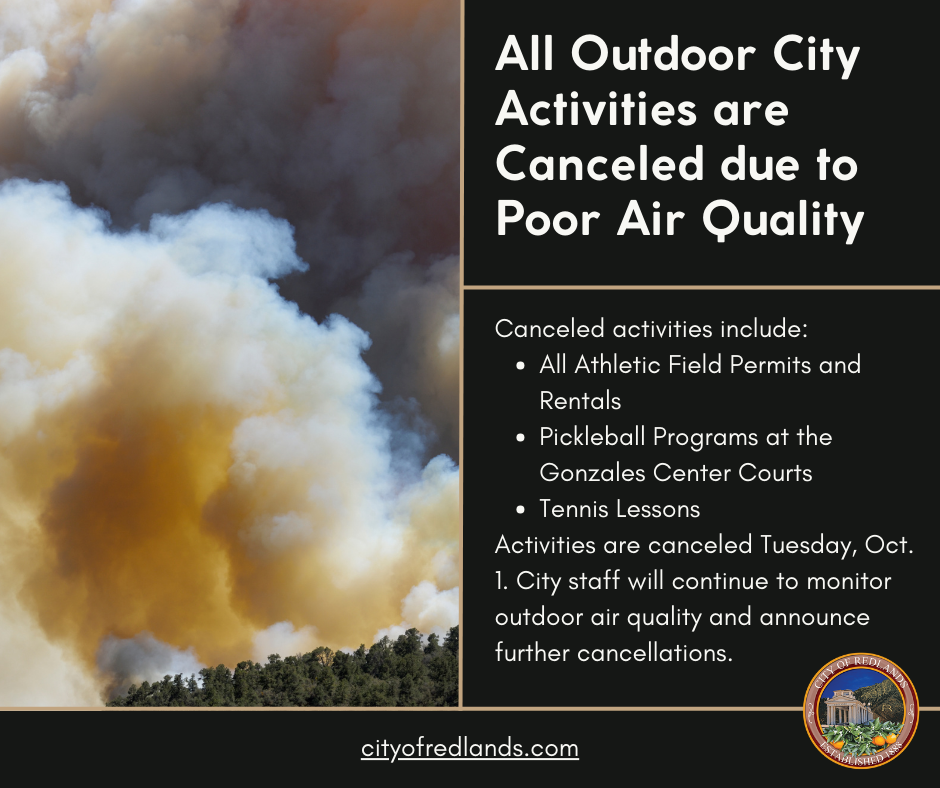 Outdoor activities cancelled due to poor air quality