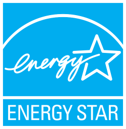 Blue ENERGY STAR logo with the word "energy" in script and a star outline above the words "ENERGY STAR" in block letters.
